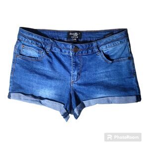 Boom Boom Jeans Bump It Up Blue Denim Jean Shorts Womens Juniors Size 11